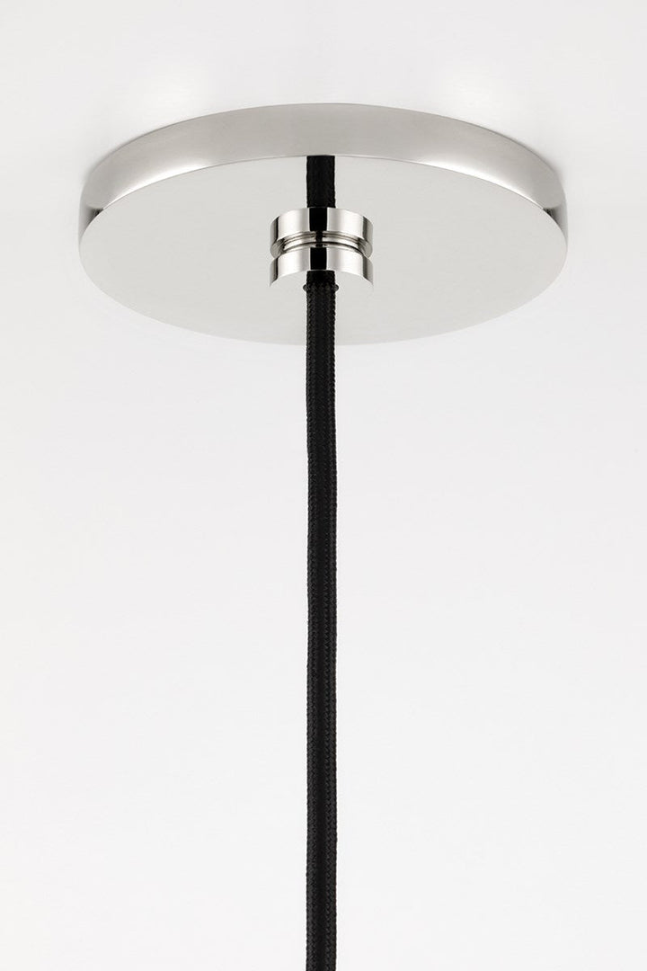 Cassidy Pendant 11" - Polished Nickel/Dusk Black