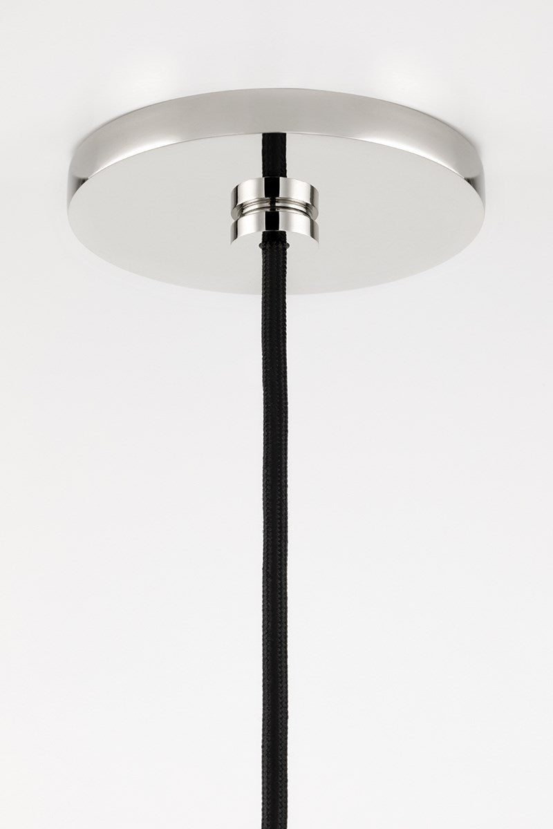 Cassidy Pendant 10" - Polished Nickel/Dusk Black