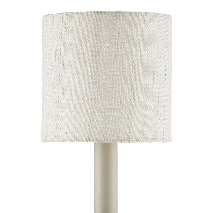 Ivory Fine Grasscloth Drum Chandelier Shade