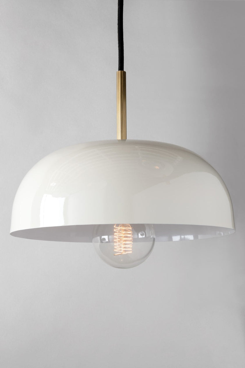 Avery Pendant 6" - Polished Nickel/Navy