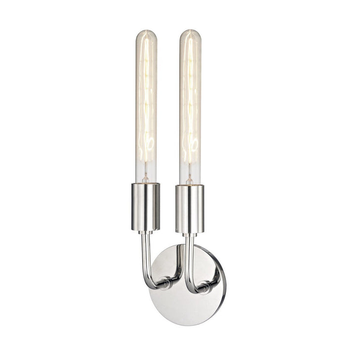 Ava Wall Sconce 2 Bulbs - Polished Nickel