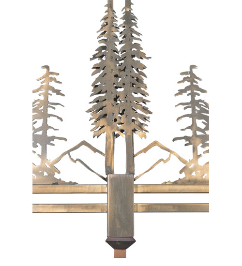 40"L Pinecone Tall Pines 2 Lt Island Pendant