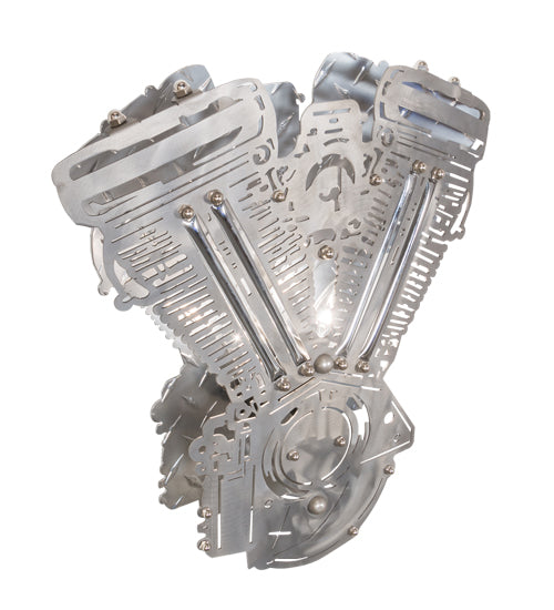 15" Wide Motorcycle Motor Wall Sconce