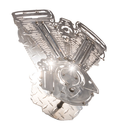 15" Wide Motorcycle Motor Wall Sconce