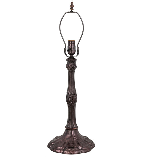 21" High Reverse Painted Roses Table Lamp