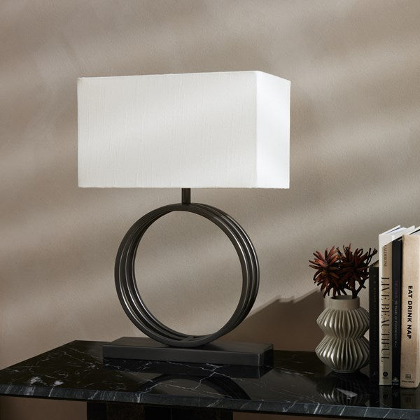 Laura Table Lamp - Dark Pewter Stainless Steel