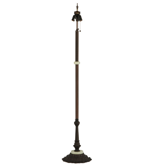 62"H Mahogany Bronze 3 Light Floor Base