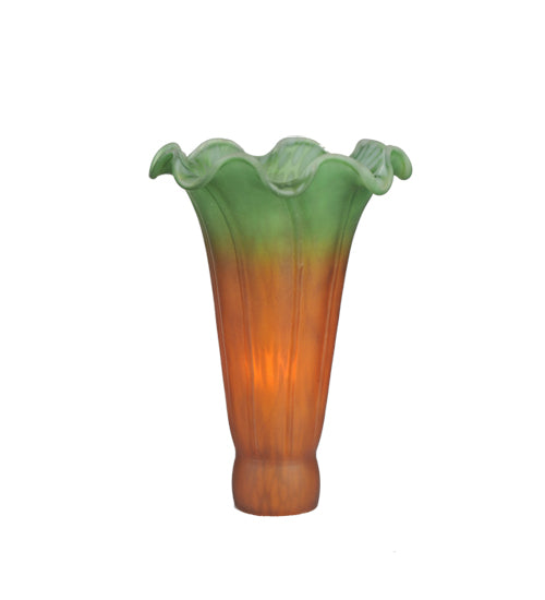 3.5"W X 5"H Amber/Green Pond Lily Shade