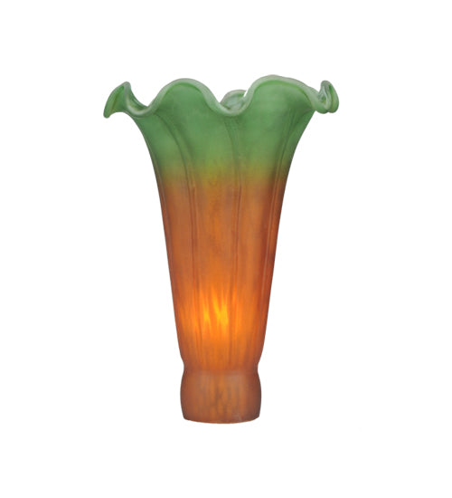 3.5"W X 5"H Amber/Green Pond Lily Shade