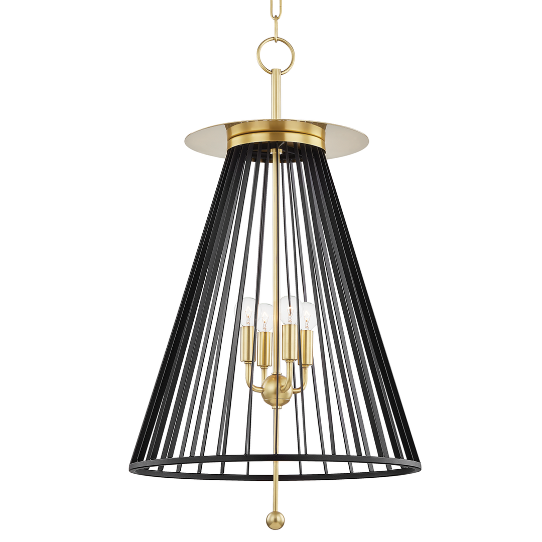 Cagney Pendant 31" - Aged Brass/Dusk Black