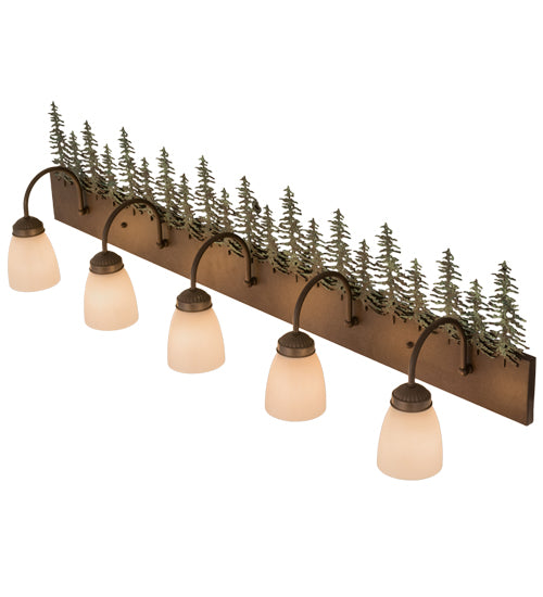 48"W Tall Pines 5 Lt Vanity Light