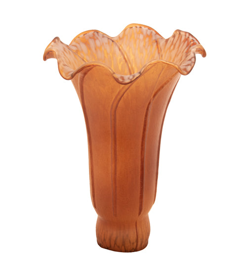 4" Wide X 6" High Amber Pond Lily Shade