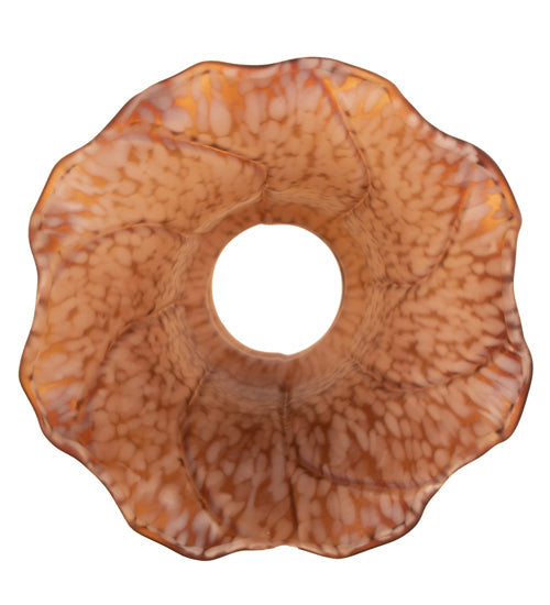 4" Wide X 6" High Amber Pond Lily Shade