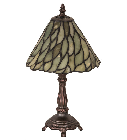 13"H Willow Jadestone Mini Lamp