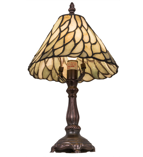 13"H Willow Jadestone Mini Lamp