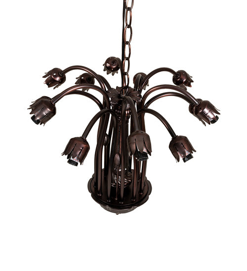 24" Wide Pond Lily 12 Light Chandelier Hardware