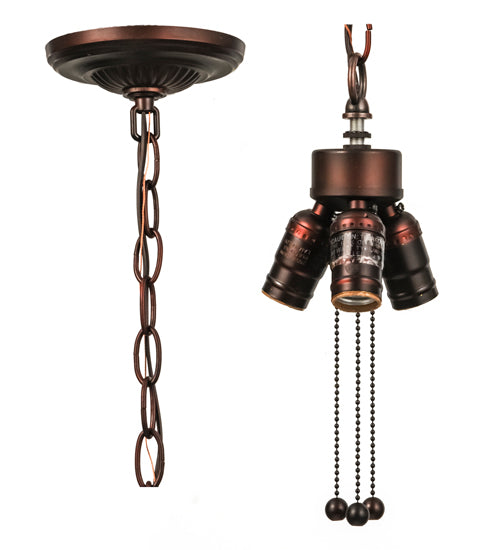 5" Wide 3 Light Pendant Hardware