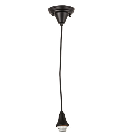 5"W Textured Black 1 Lt Pendant Hardware