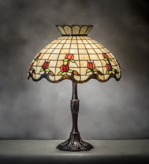 26" High Roseborder Table Lamp