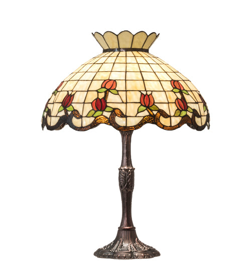 26" High Roseborder Table Lamp