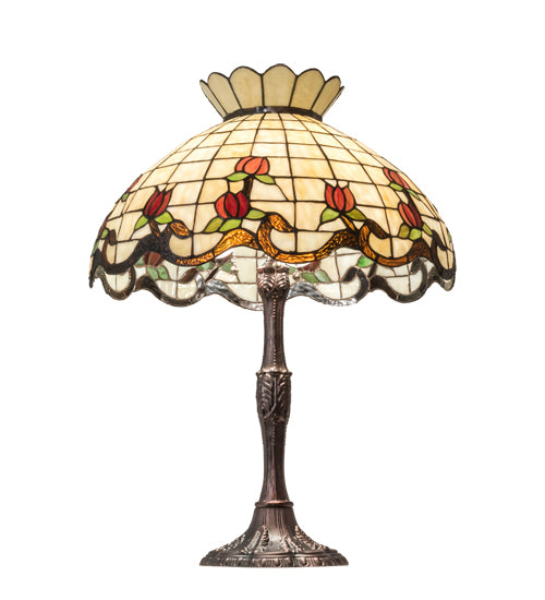 26" High Roseborder Table Lamp