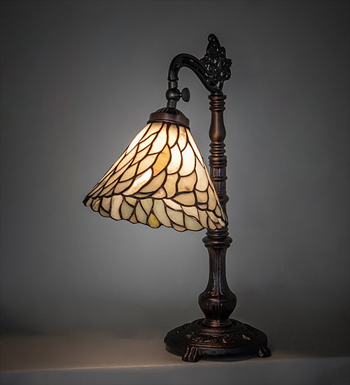 20" High Willow Jadestone Bridge Arm Table Lamp