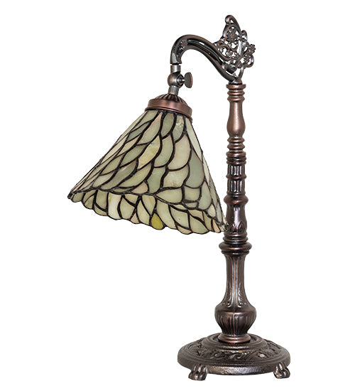 20" High Willow Jadestone Bridge Arm Table Lamp