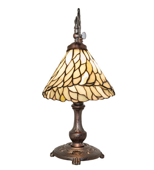 20" High Willow Jadestone Bridge Arm Table Lamp