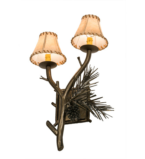 15" Wide Lone Pine 2 Lt Wall Sconce