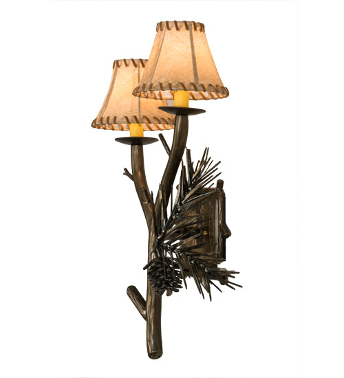 15" Wide Lone Pine 2 Lt Wall Sconce