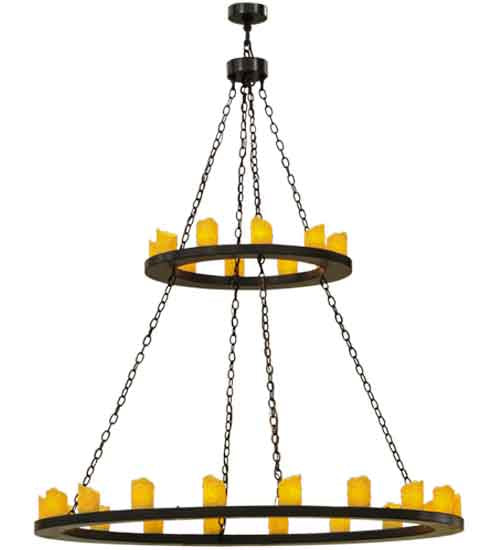 60"W Loxley 28 Lt Two Tier Chandelier