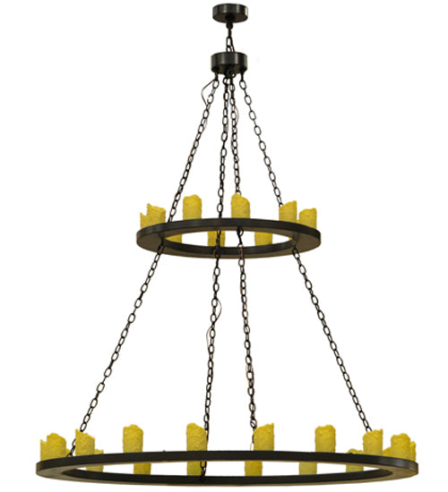 60"W Loxley 28 Lt Two Tier Chandelier