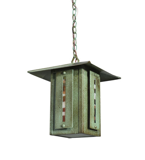 14"Sq Moss Creek Creekside Lantern Pendant