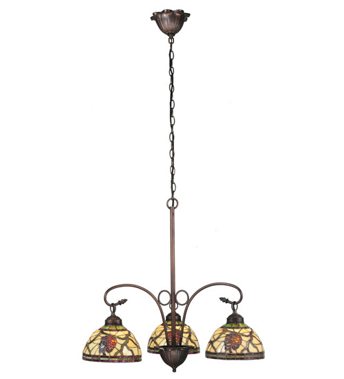 28" Wide Pinecone 3 Lt Chandelier