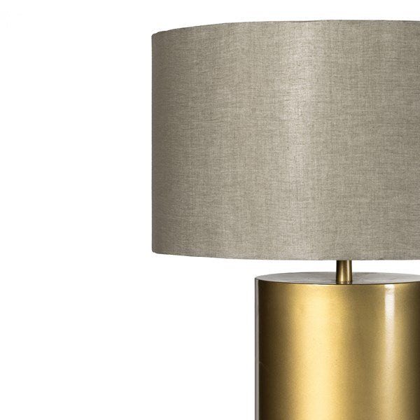 Cameron Floor Lamp-Ombre Antique Brass