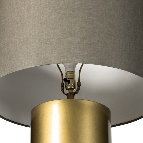 Cameron Floor Lamp-Ombre Antique Brass