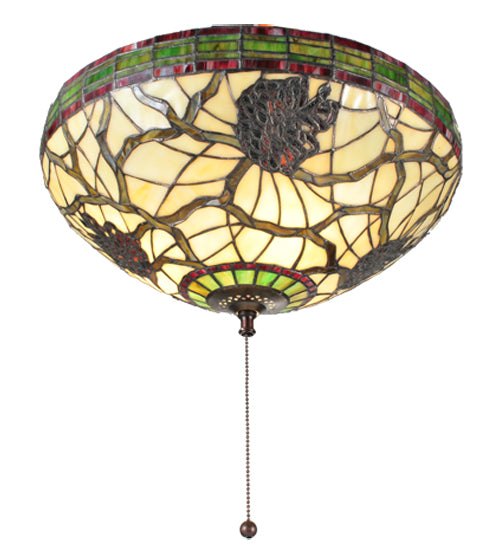 16"W Pinecone Dome Flush Mount