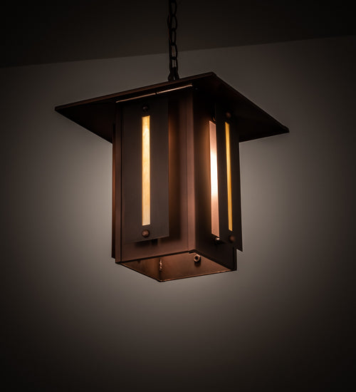 14" Square Moss Creek Horizon Lantern Pendant