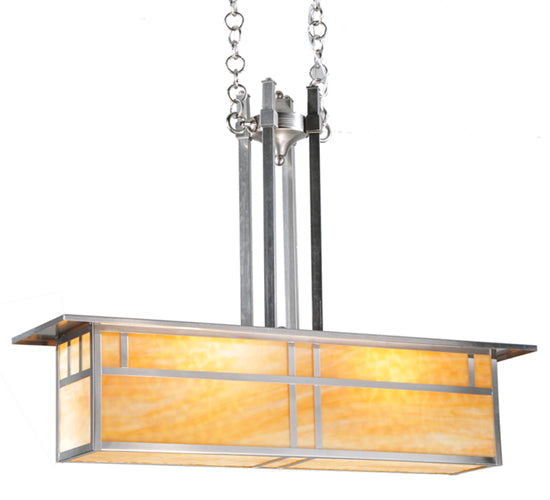 35"L Double Bar Mission Oblong Pendant