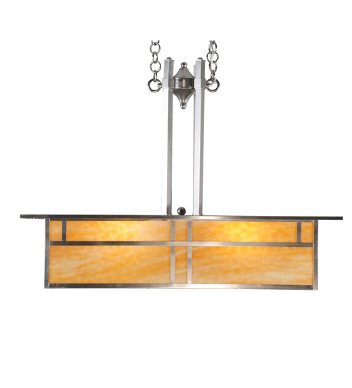 35"L Double Bar Mission Oblong Pendant