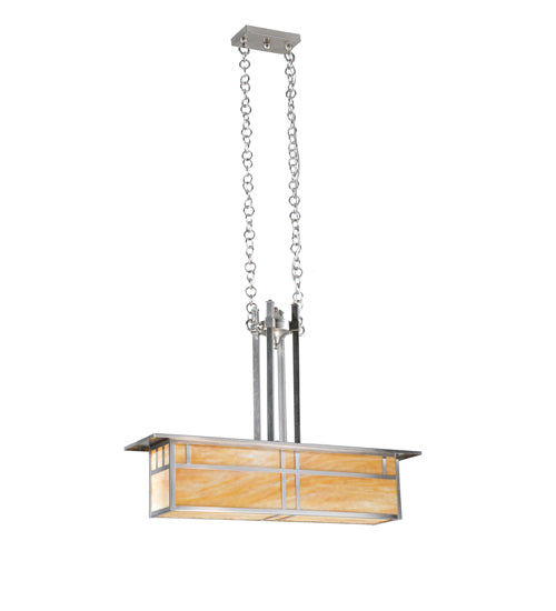 35"L Double Bar Mission Oblong Pendant