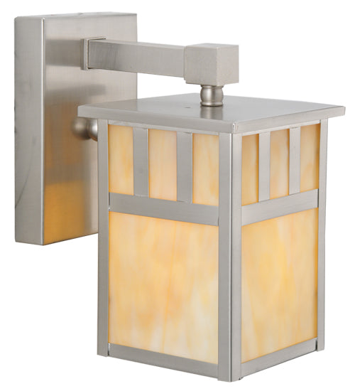 5" Wide Hyde Park Double Bar Mission Solid Mount Wall Sconce