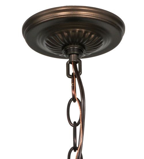 20"W Mahogany Bronze 4 Lt Inverted Pendant Hardware