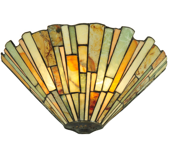 13"W Delta Jadestone Wall Sconce