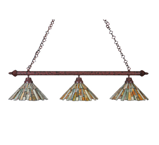 47"L Delta Jadestone 3 Lt Island Pendant