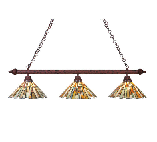 47"L Delta Jadestone 3 Lt Island Pendant