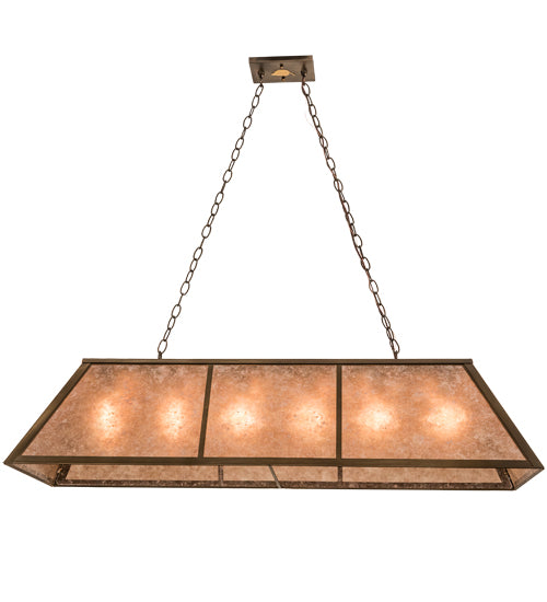 48" Long Tri-Panel Oblong Pendant