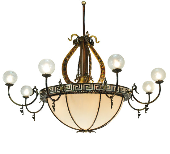 96" Wide Lyre 8 Arm Chandelier