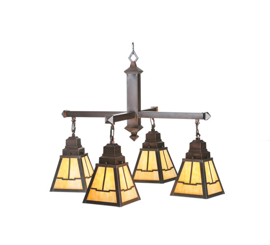 30" Wide Valley View Mission 4 Light Chandelier