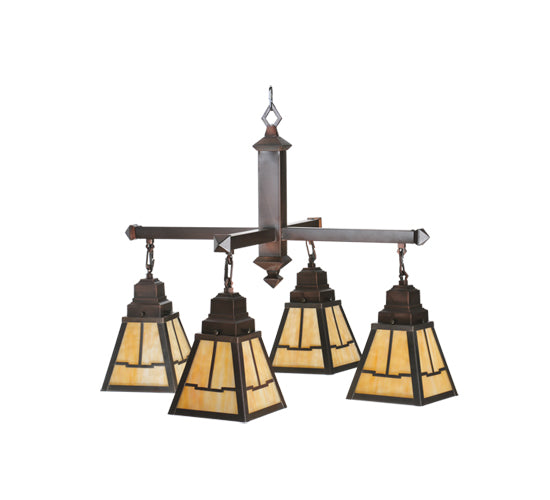 30" Wide Valley View Mission 4 Light Chandelier